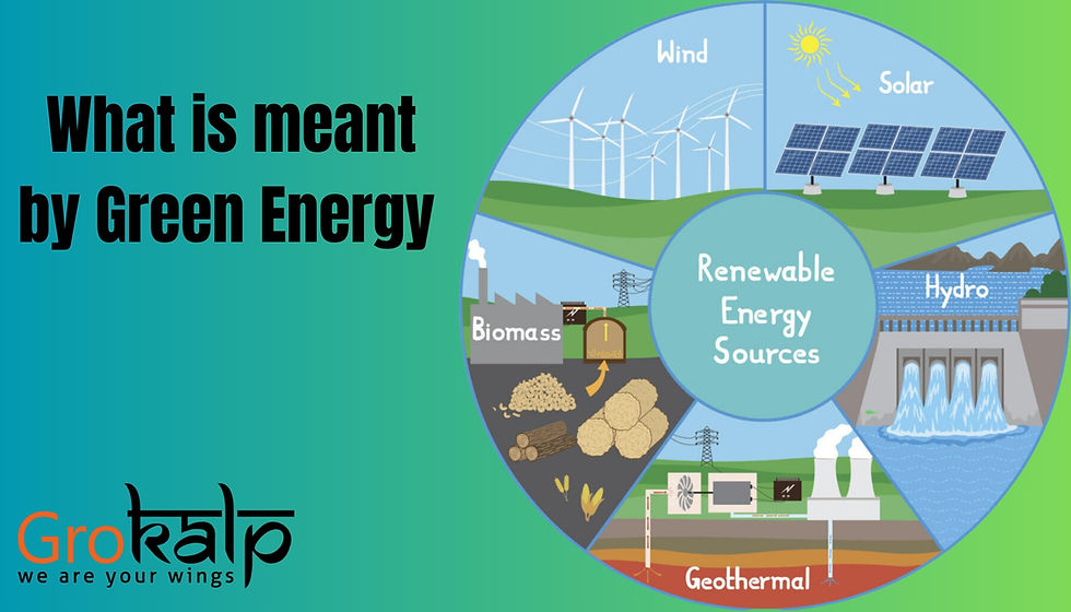 What is meant by green energy?