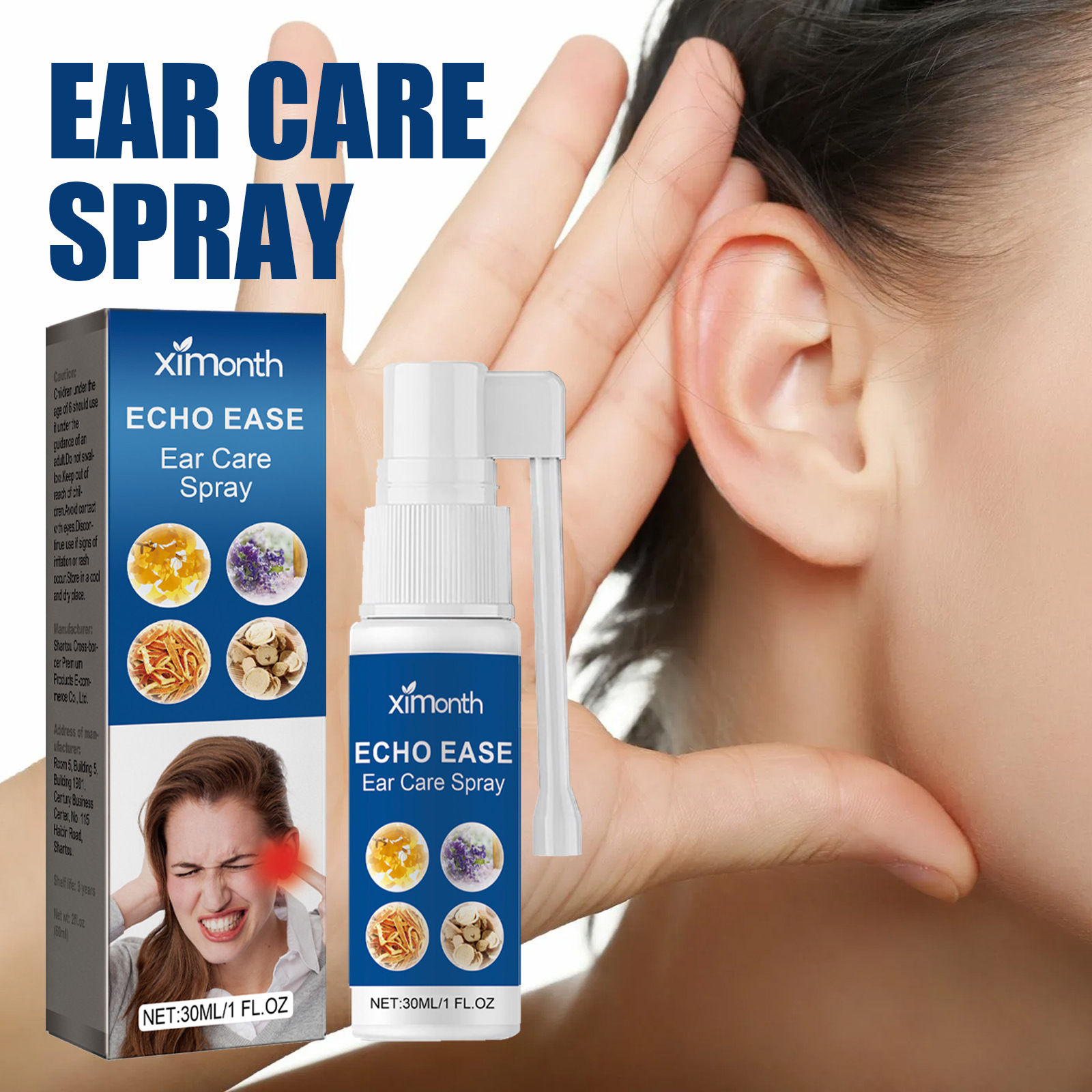 XIMONTH Tinnitus Relief Spray for Ear Discomfort