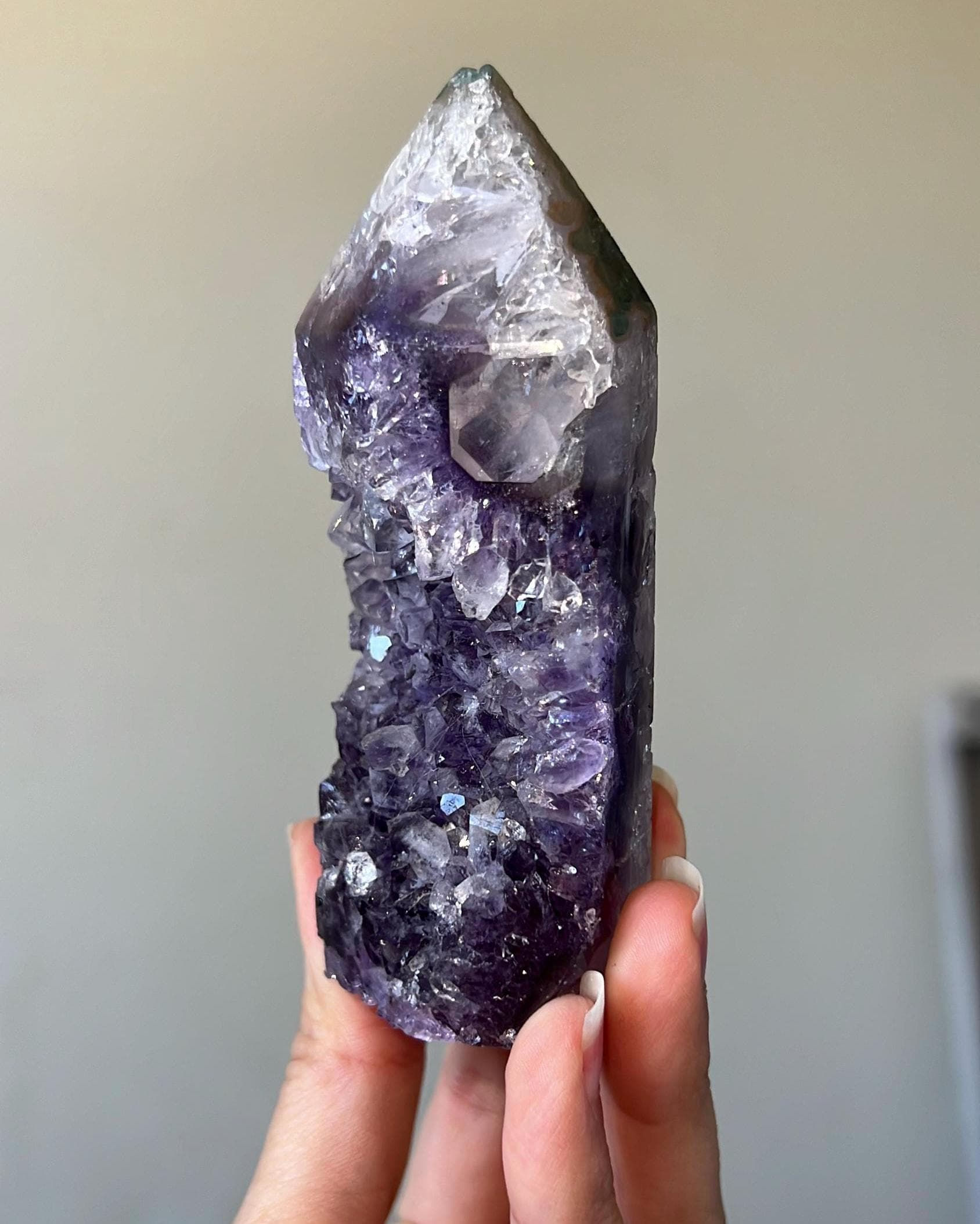 Deep Purple Amethyst Geode Tower