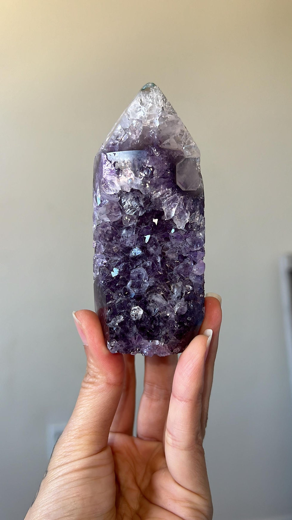 Thumbnail: Deep Purple Amethyst Geode Tower