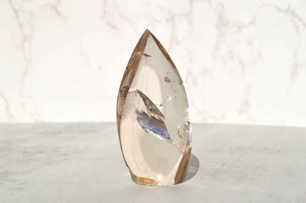 Thumbnail: Water Clear Smokey Quartz Flame #09