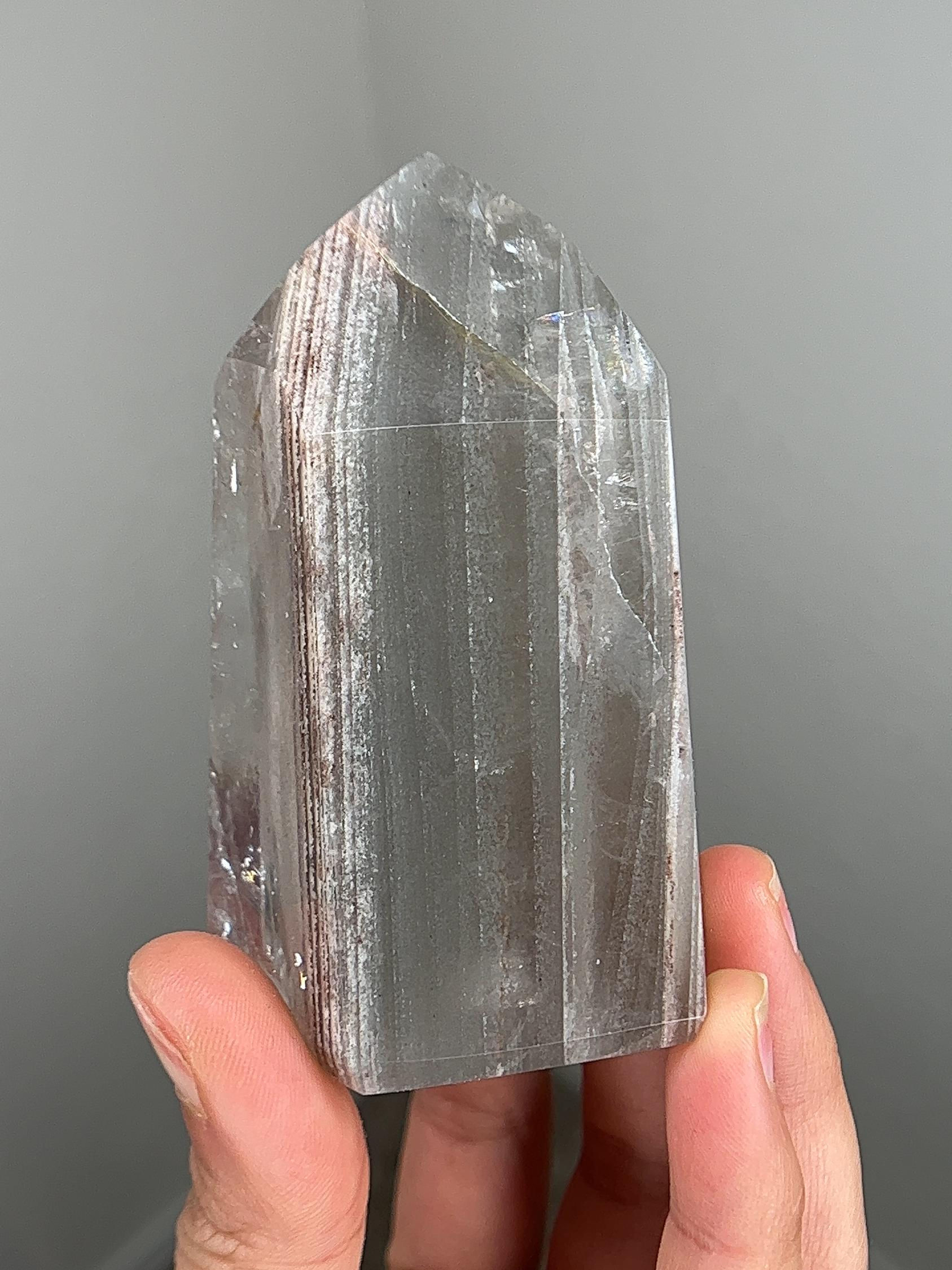 Thousand Layer Garden Phantom Quartz Tower with Rainbows from Brazil #LQ3