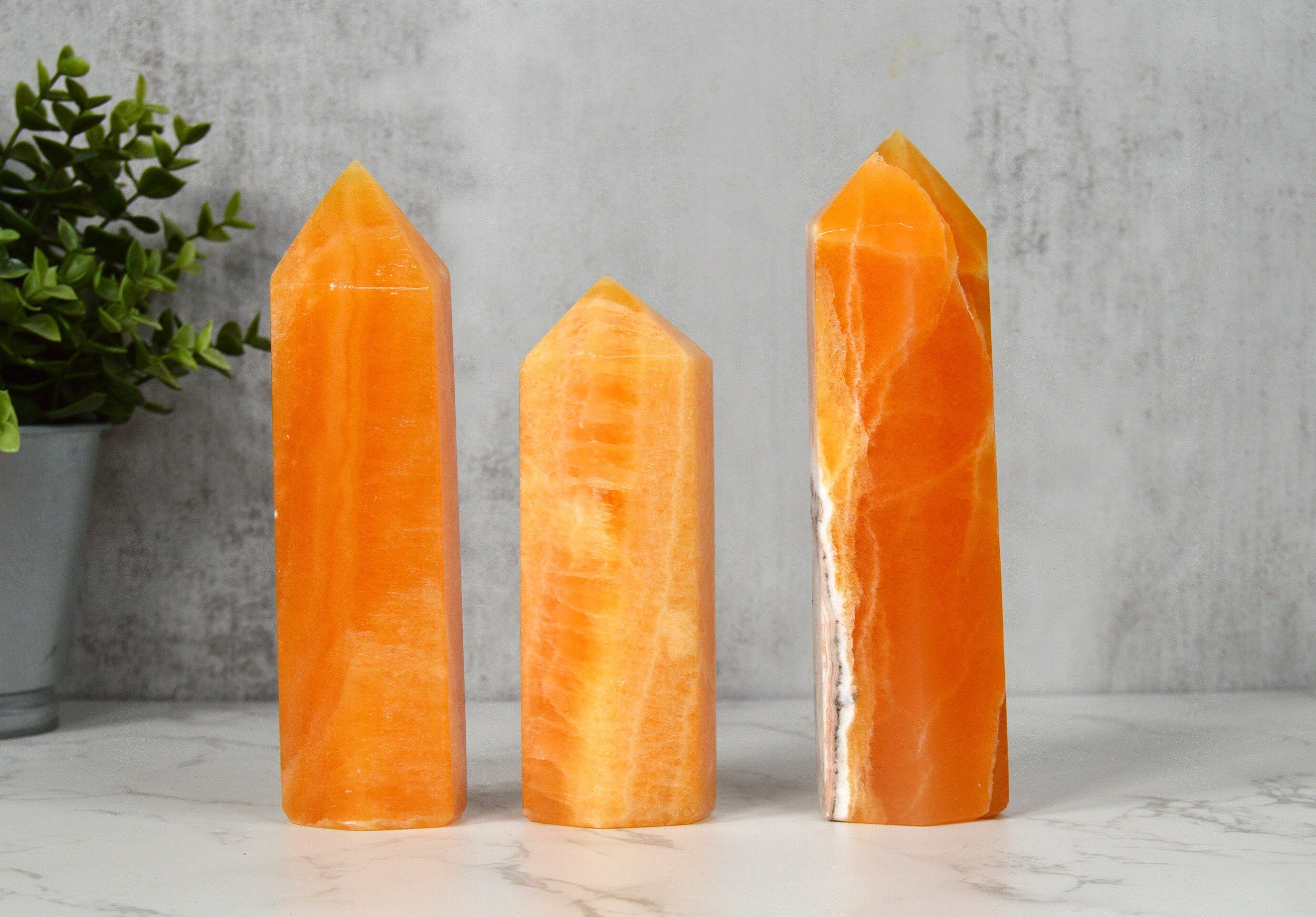 Juicy & Vibrant Orange Calcite Tower
