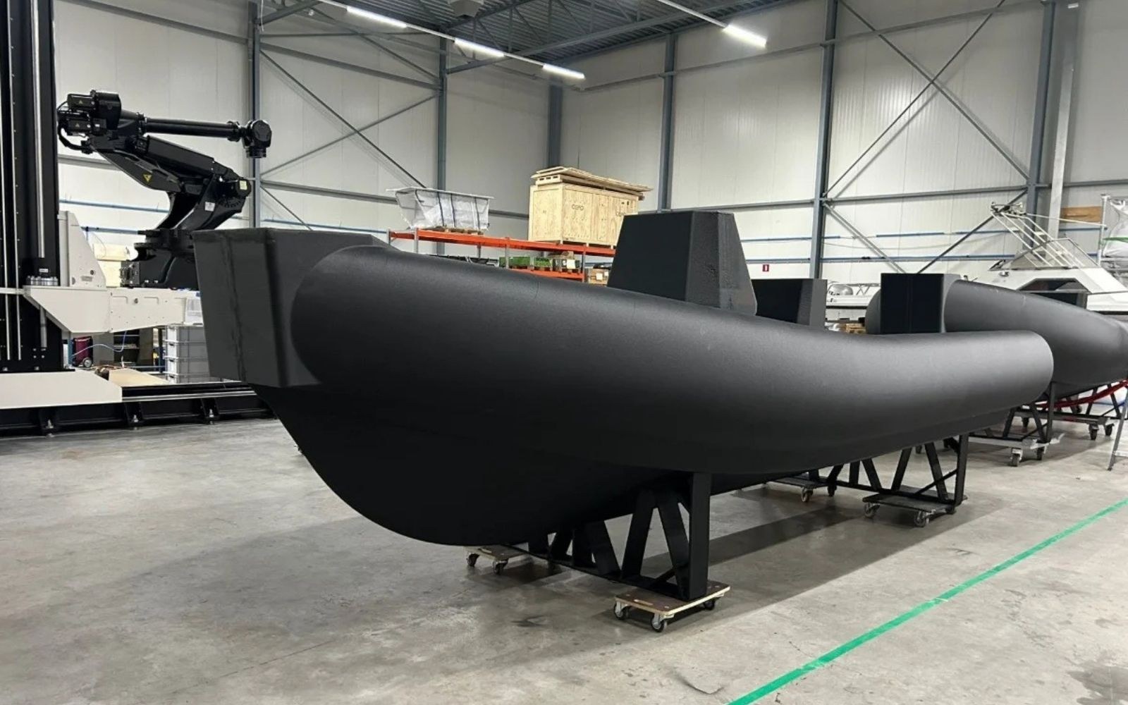 3D-gedruckter Bootsrumpf aus proprietärem Composite-Material, Voltage Vessels, additives Fertigungsverfahren