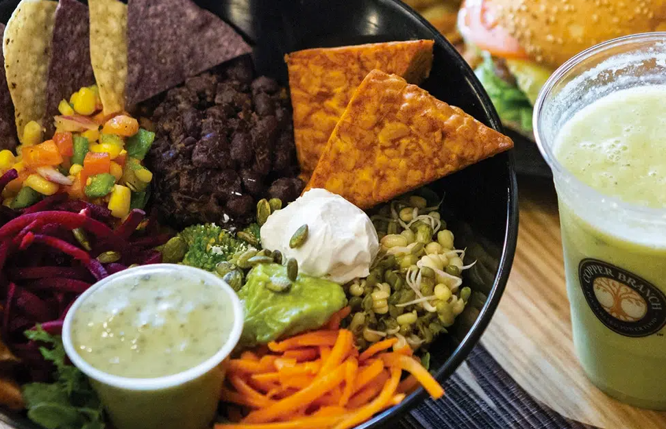 Pictured: A plant based bowl from canadian vegan restaurant franchise Copper Branch