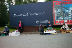 Selling berries in Repino