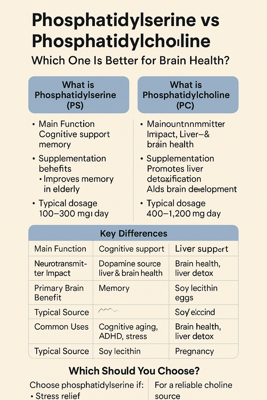 Phosphatidylserine vs. Phosphatidylcholine: A Comparison of Two Key Phospholipids