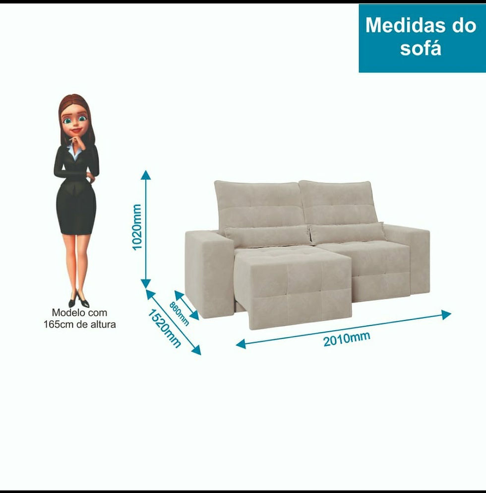 Miniatura: Sofá Retrátil e Reclinável Lisboa - Linhares Estofados
