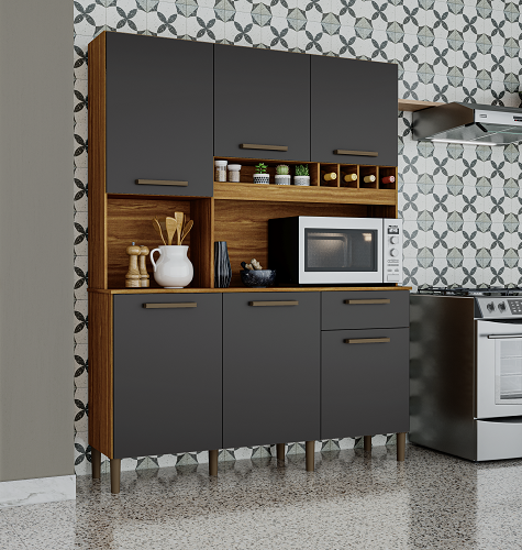 Armario de Cozinha 6 Portas Pinot, 100% MDF - Ronipa