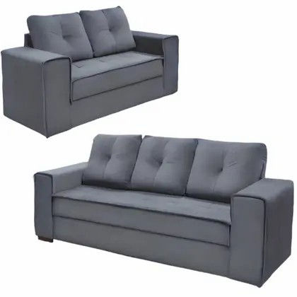 Conjunto Estofados 3 e 2 Lugares Bélgica - Estofados Linhares
