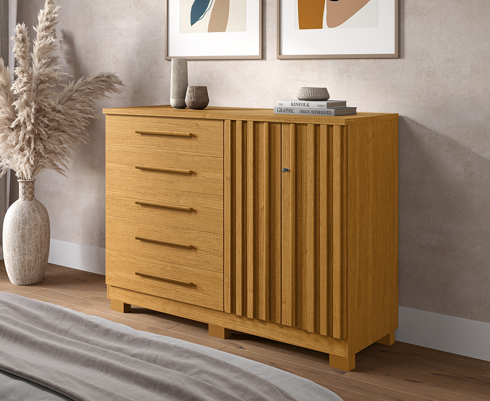 Miniatura: Comoda Bella 5 Gavetas com Sapateira, 100% MDF - ACP