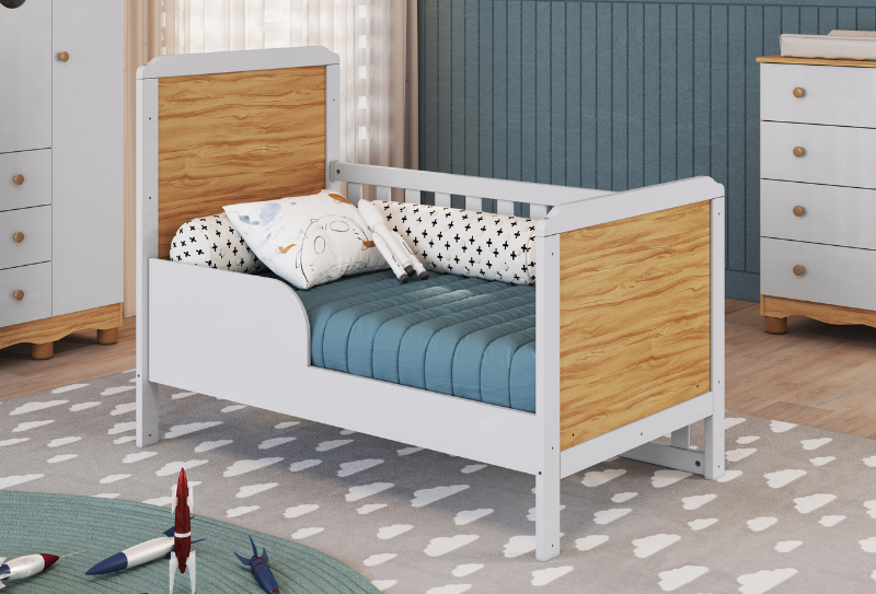 Miniatura: Berço Cama Americano Cloe 100% MDF - Peroba