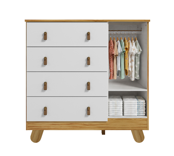 Miniatura: Comoda Pingo New 1 Porta, 100% MDF - Peroba