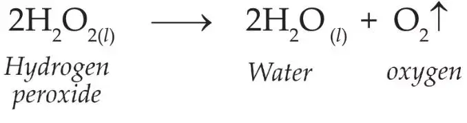 hydrogen peroxide decomposition one step