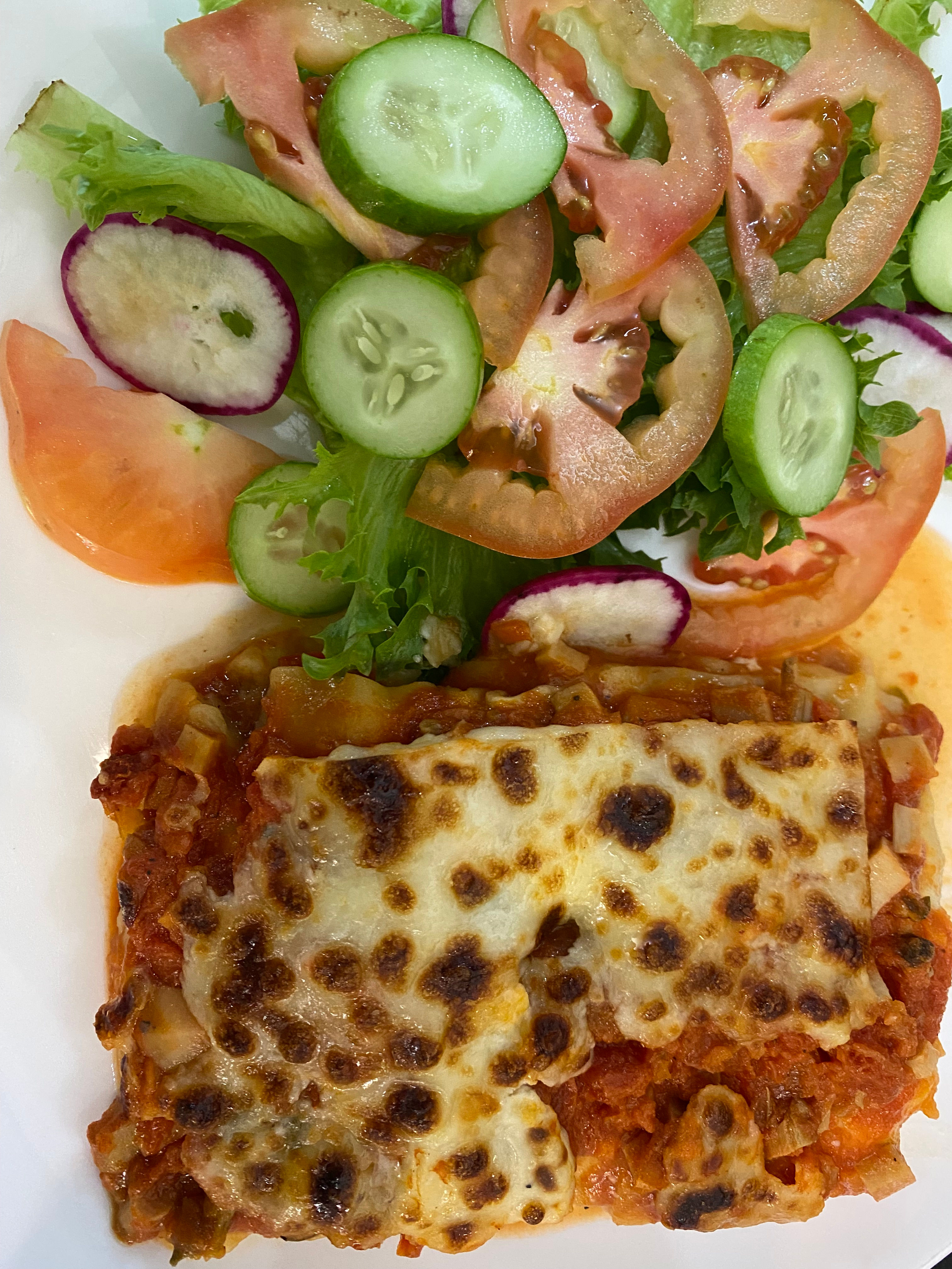 Vegetarian lasagna 150baht ready meal