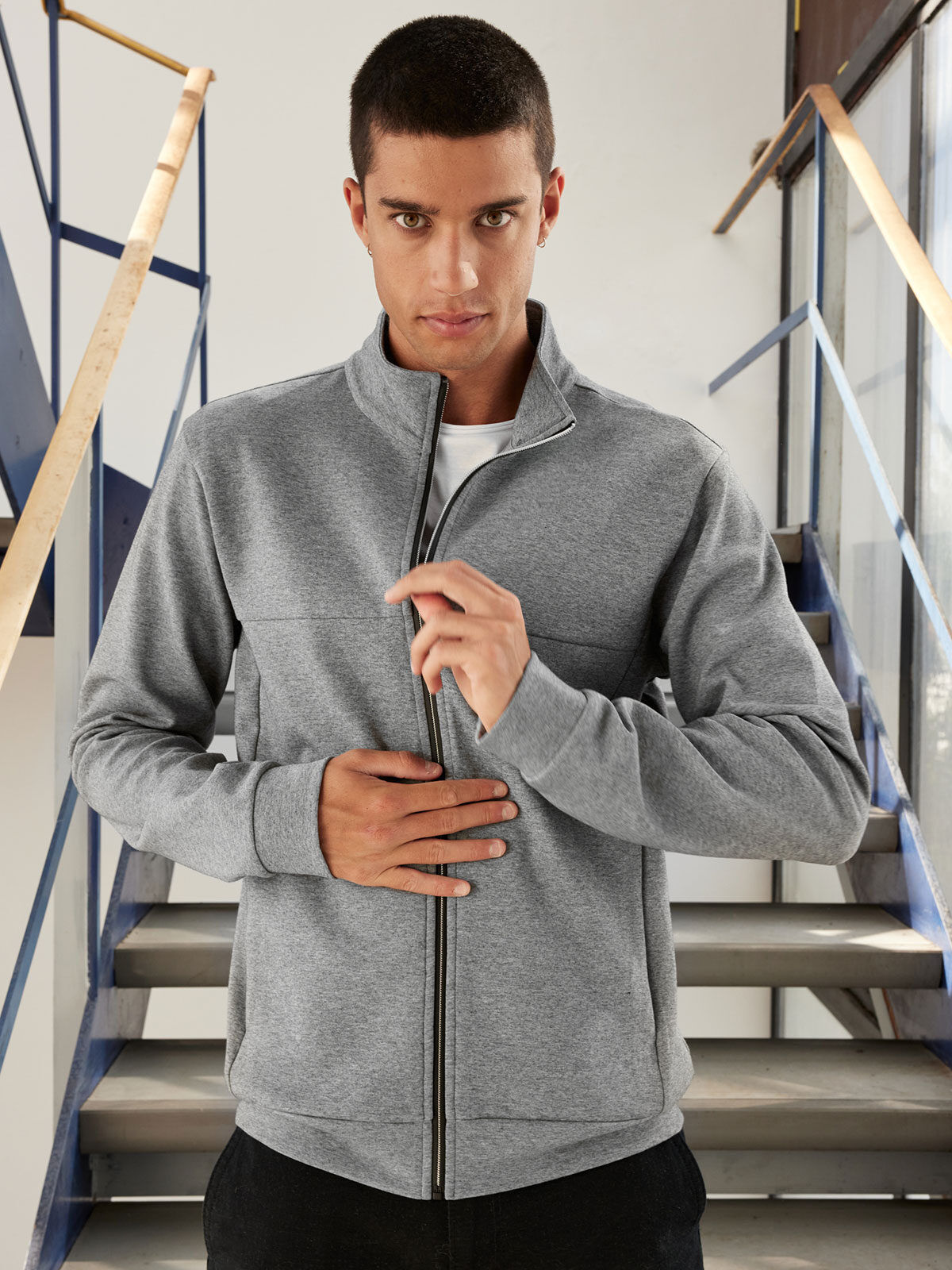 Sweat-shirt homme coton - 3 coloris
