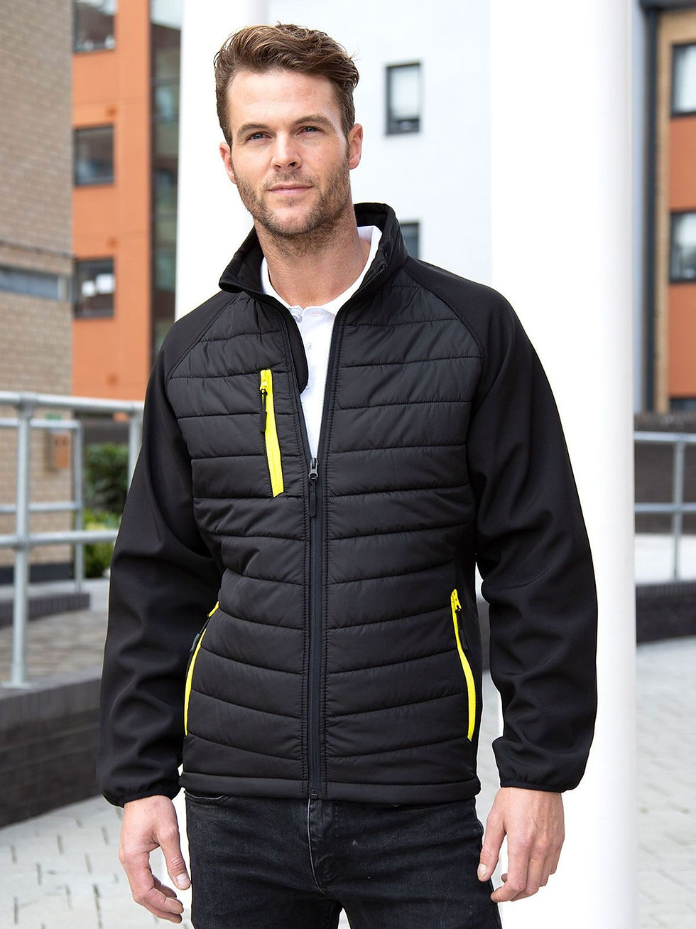 Miniature : Veste softshell homme polyester recyclé à capuche - 12 coloris