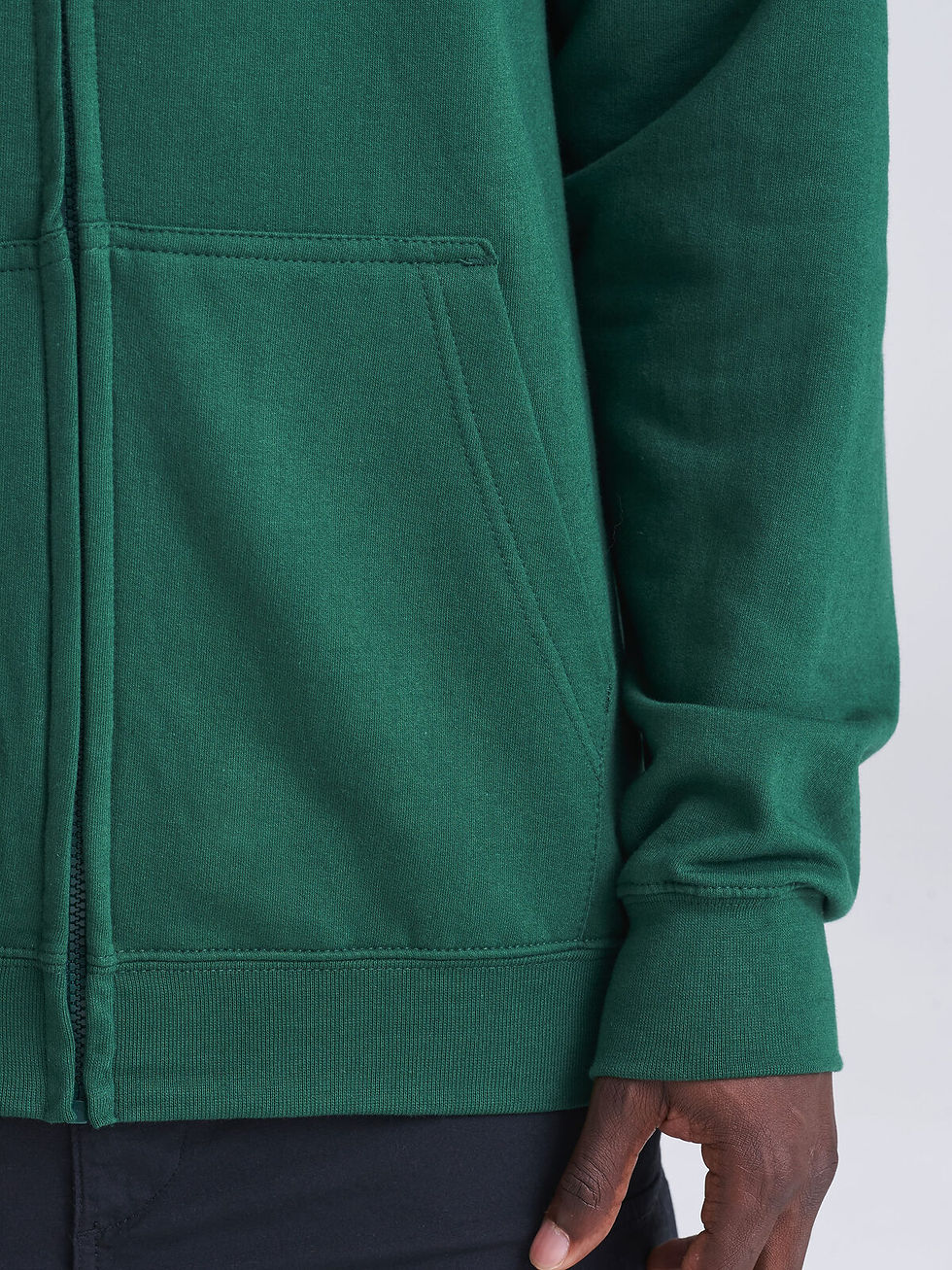 Miniature : Sweat à capuche zippé unisexe polycoton - 11 coloris