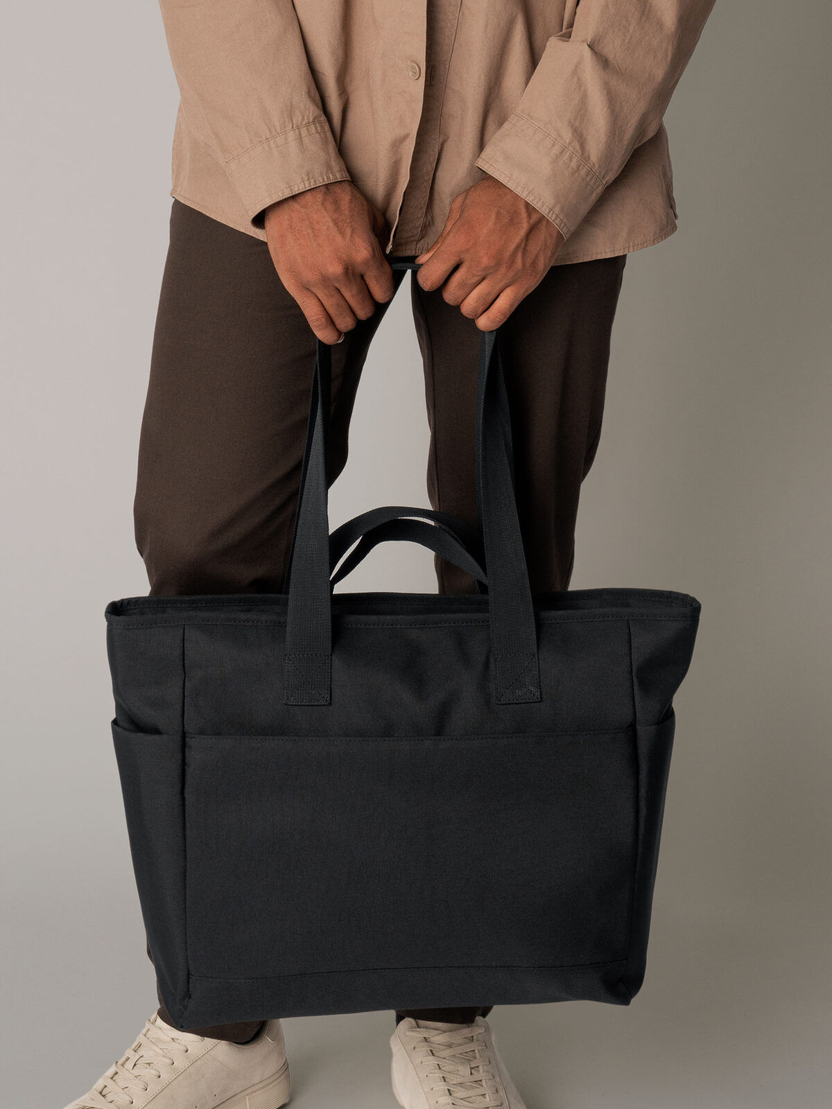 Sac shopper polyester recyclé imperméable - 5 coloris