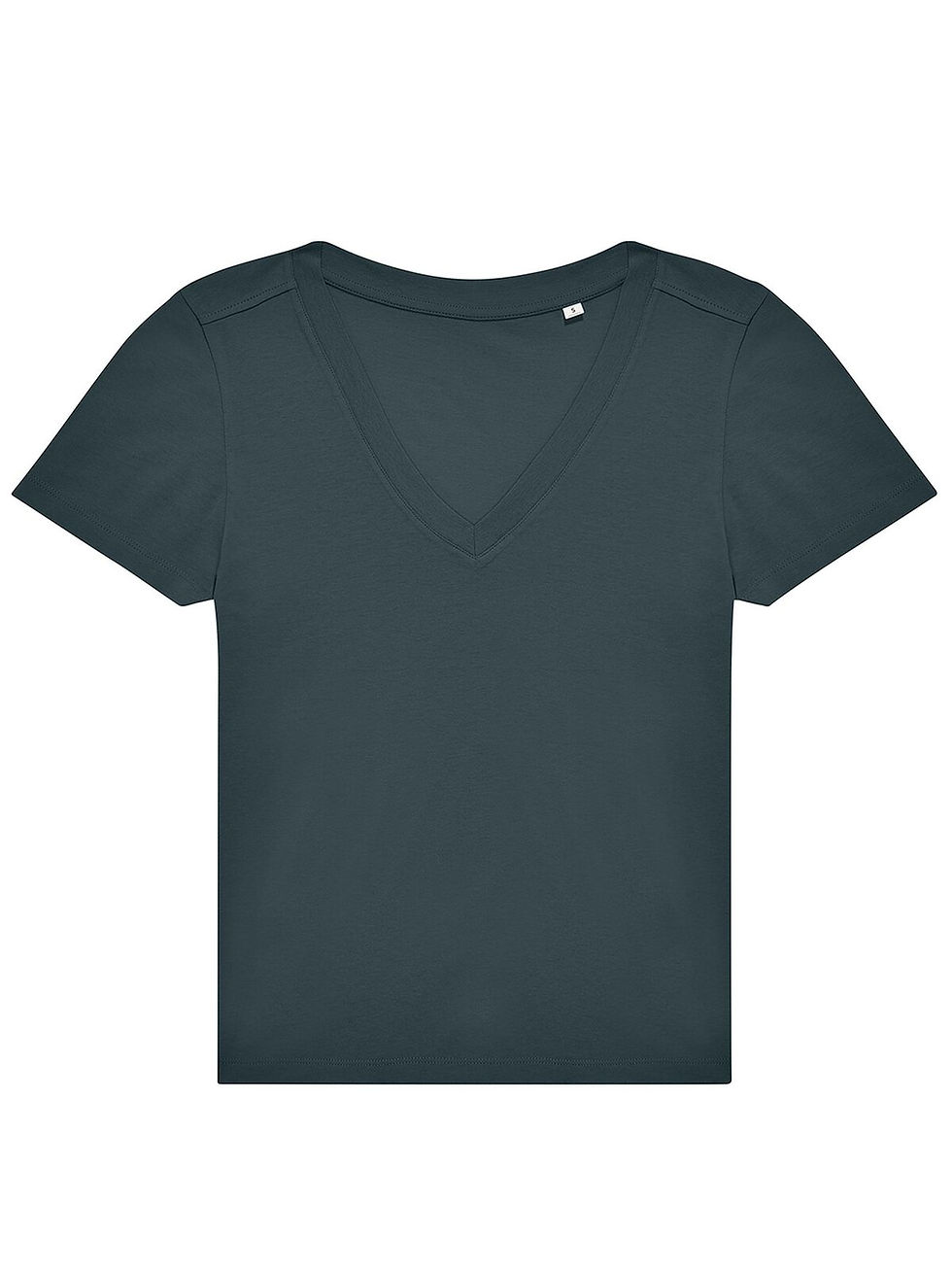 Miniature : T-shirt femme à col en V 100 % coton - 7 coloris