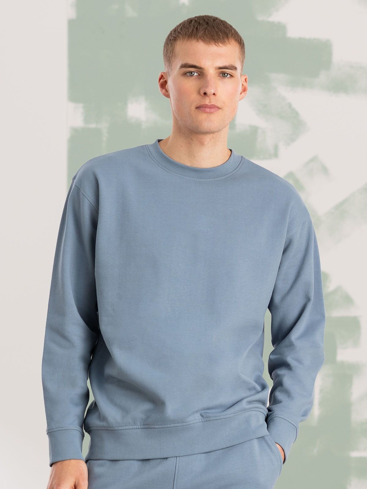 Sweat-shirt col rond unisexe polyester recyclé - 5 coloris