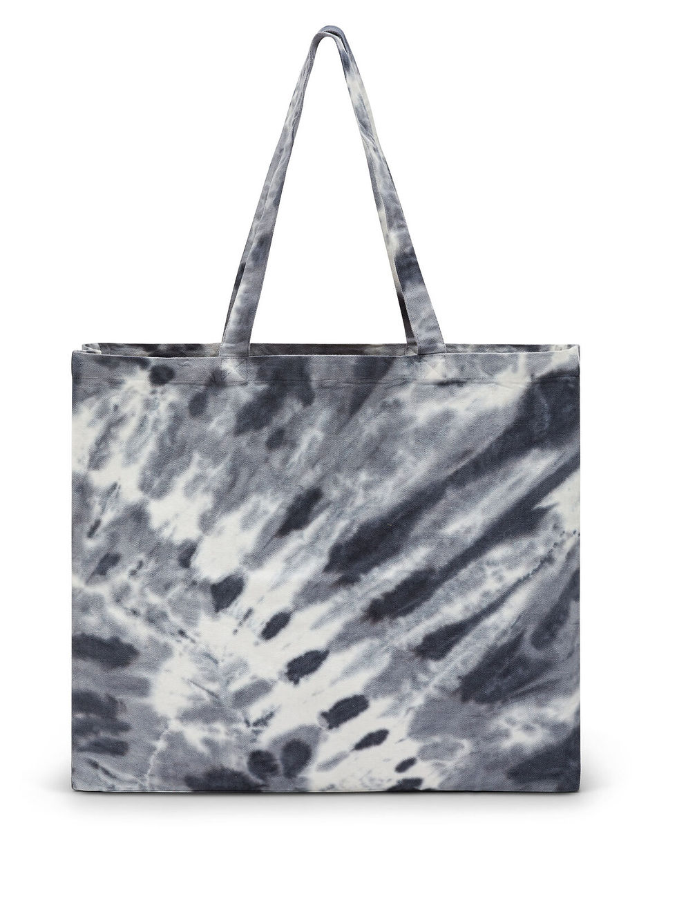 Miniature : Sac cabas coton bio marbré 39x42x13 cm - Blanc/Noir