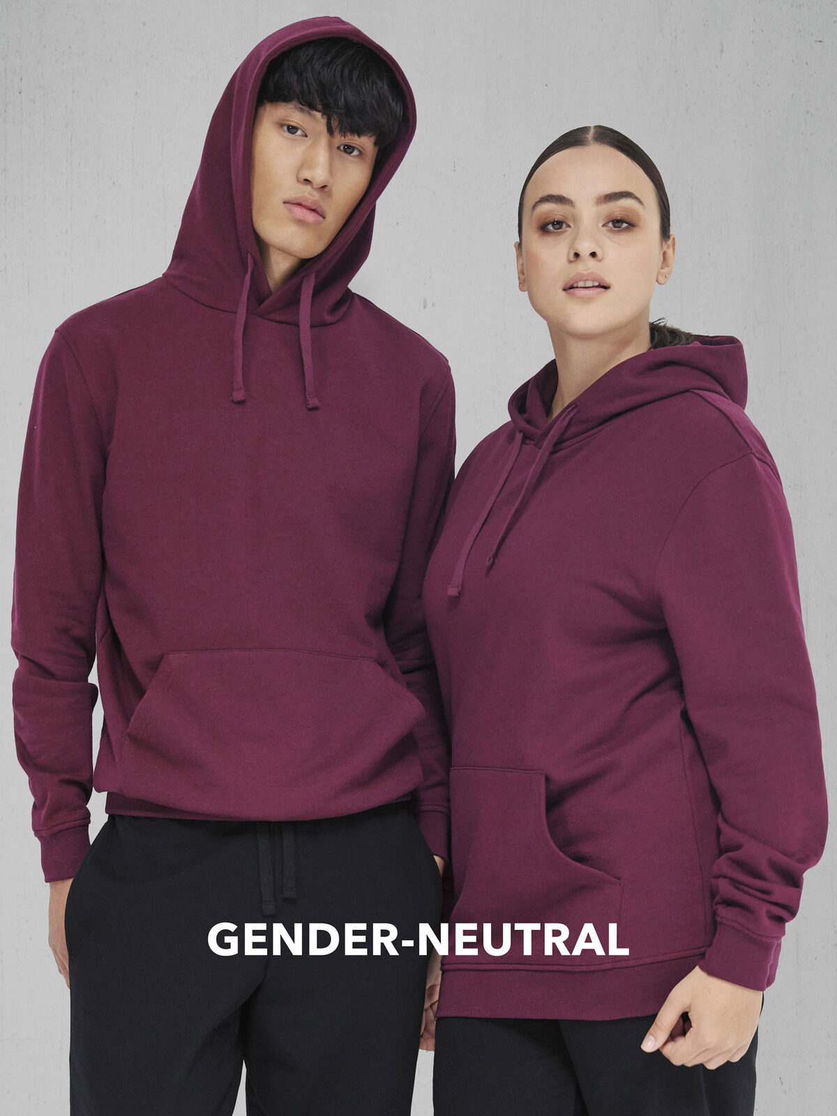 Sweat à capuche kangourou recyclé - 12 coloris