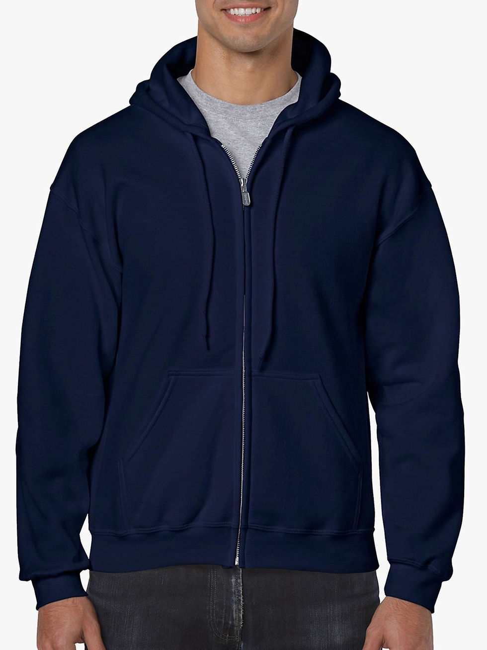 Miniature : Sweat à capuche zippé homme polycoton - 9 coloris
