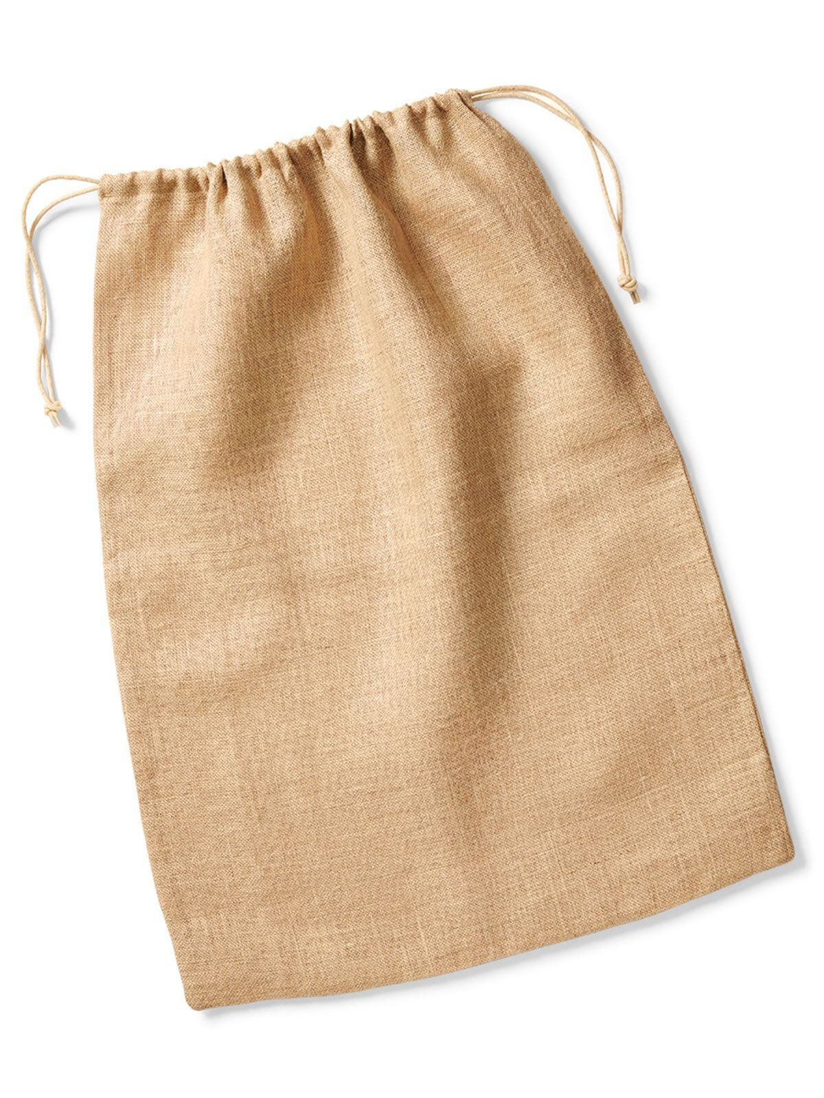 Sac à cordon en jute taille XL personnalisable - Naturel
