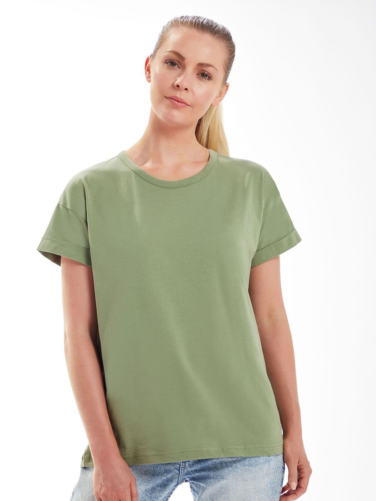 T-shirt col V femme coton - 3 coloris