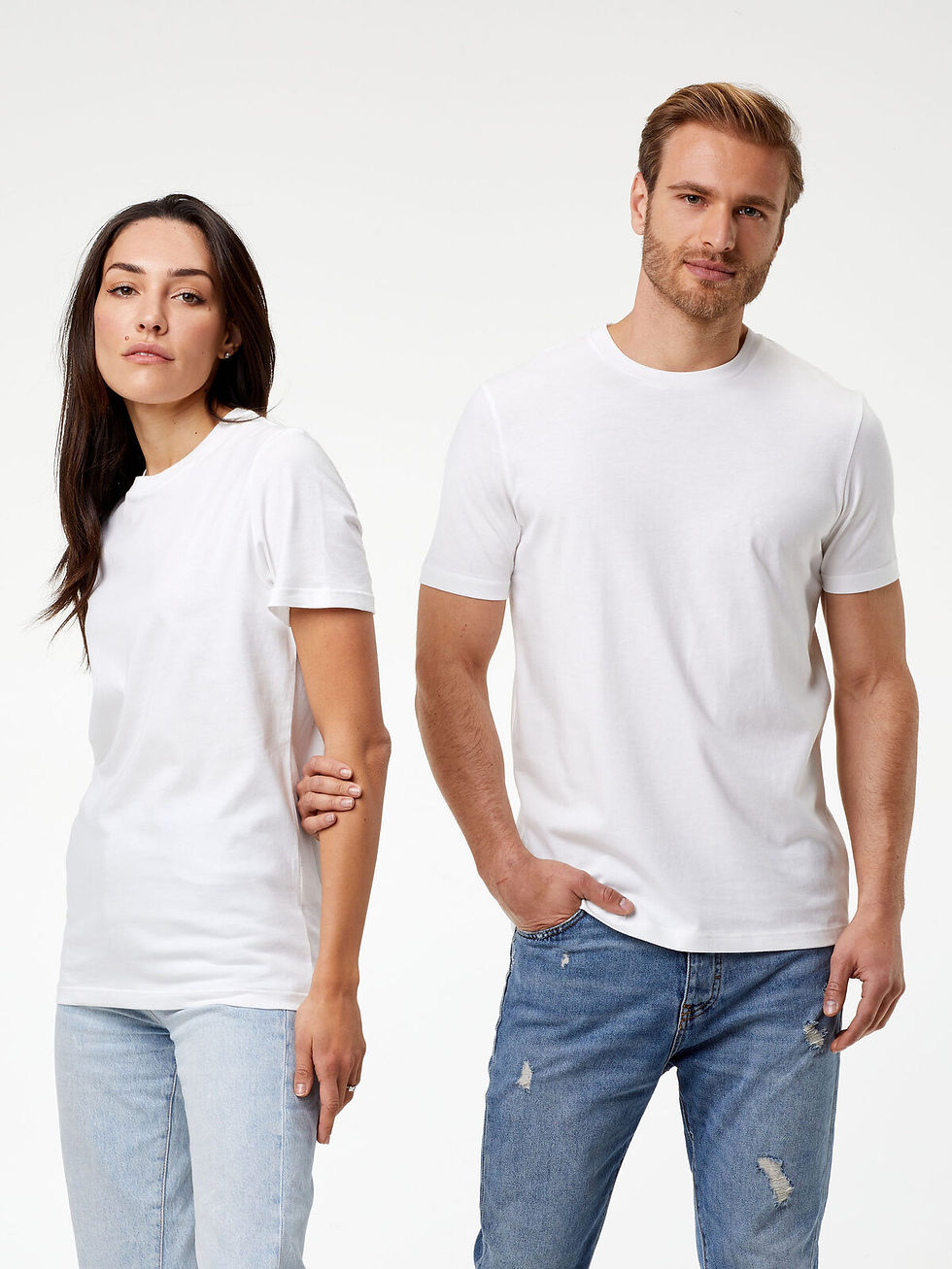 Miniature : T-shirt col rond coton - 7 coloris