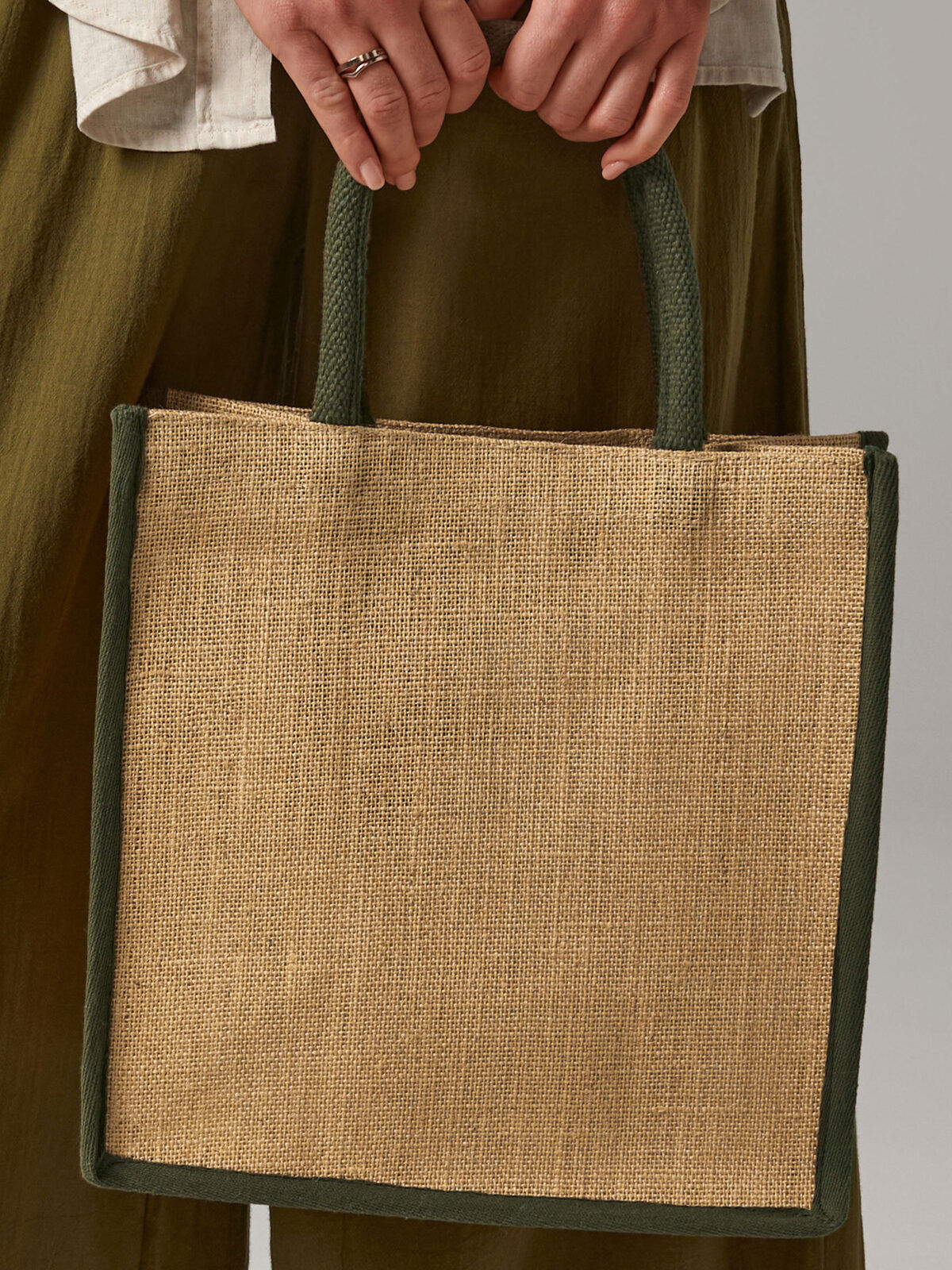 Natural Starched Jute Midi Tote - 5 coloris