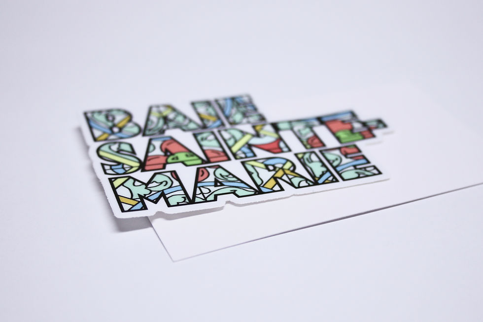 Thumbnail: 'Vitrail Baie Sainte-Marie' Autocollant/Sticker