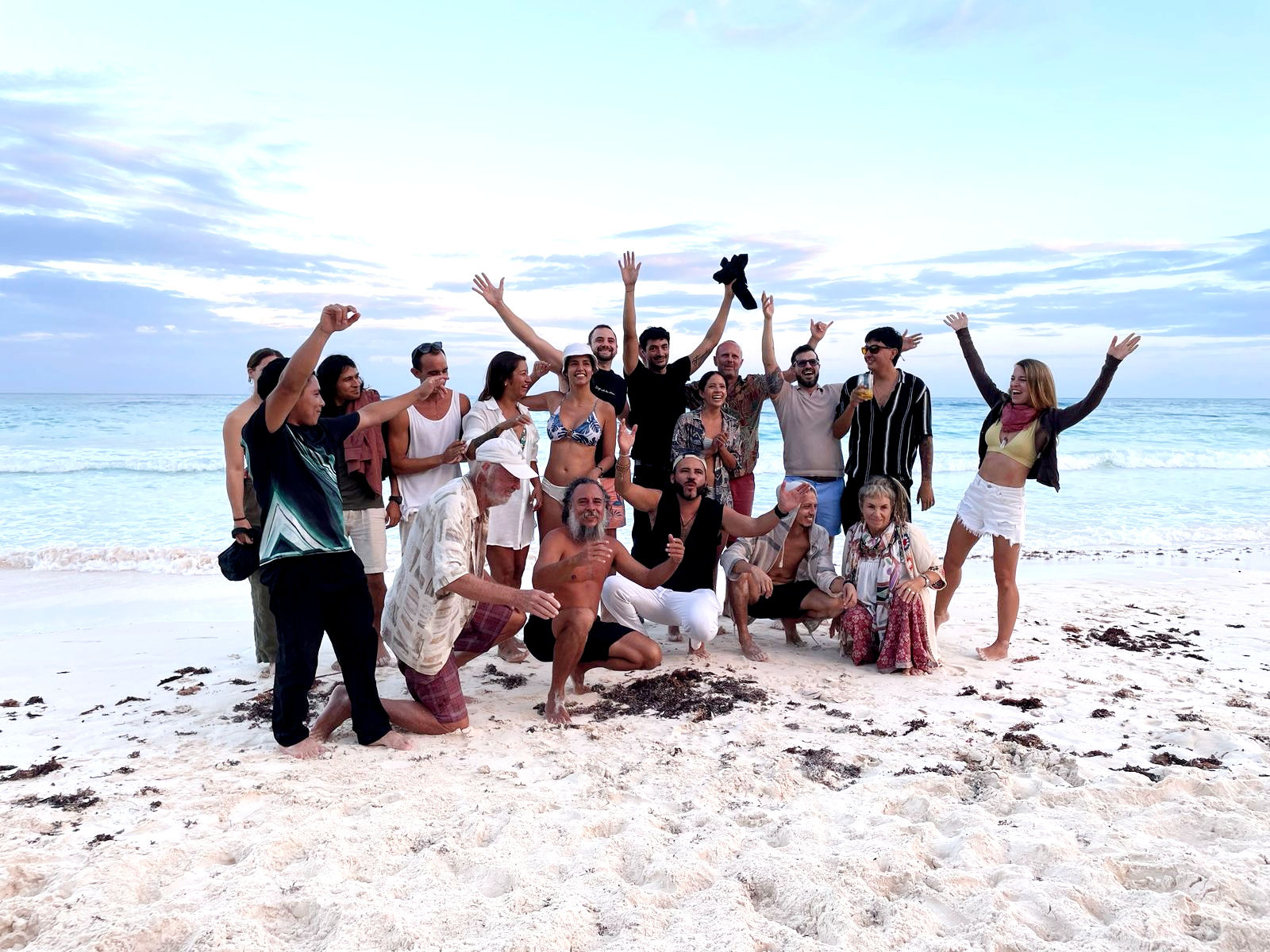 mis amigos en la playa