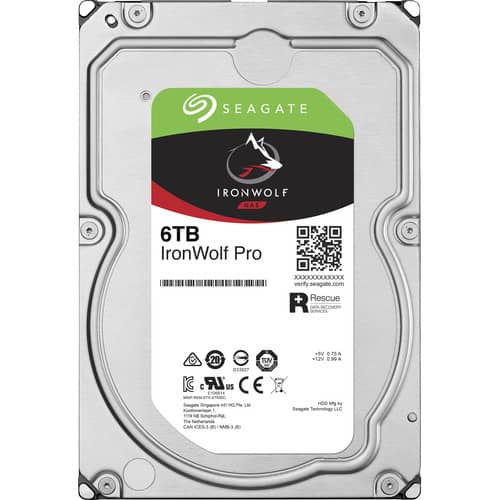 Seagate 6TB IronWolf Pro 7200 rpm SATA III 3.5" Internal NAS HDD