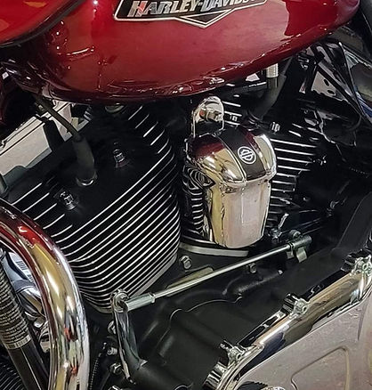 detailed, cleaned and polished harley davidson motorcycle engine