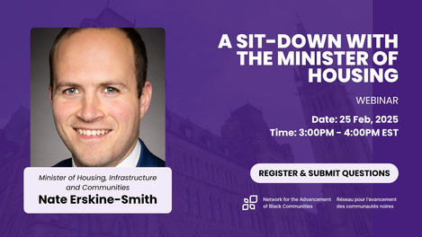 Promotional Graphic: A Sit-Down with the Minister of Housing