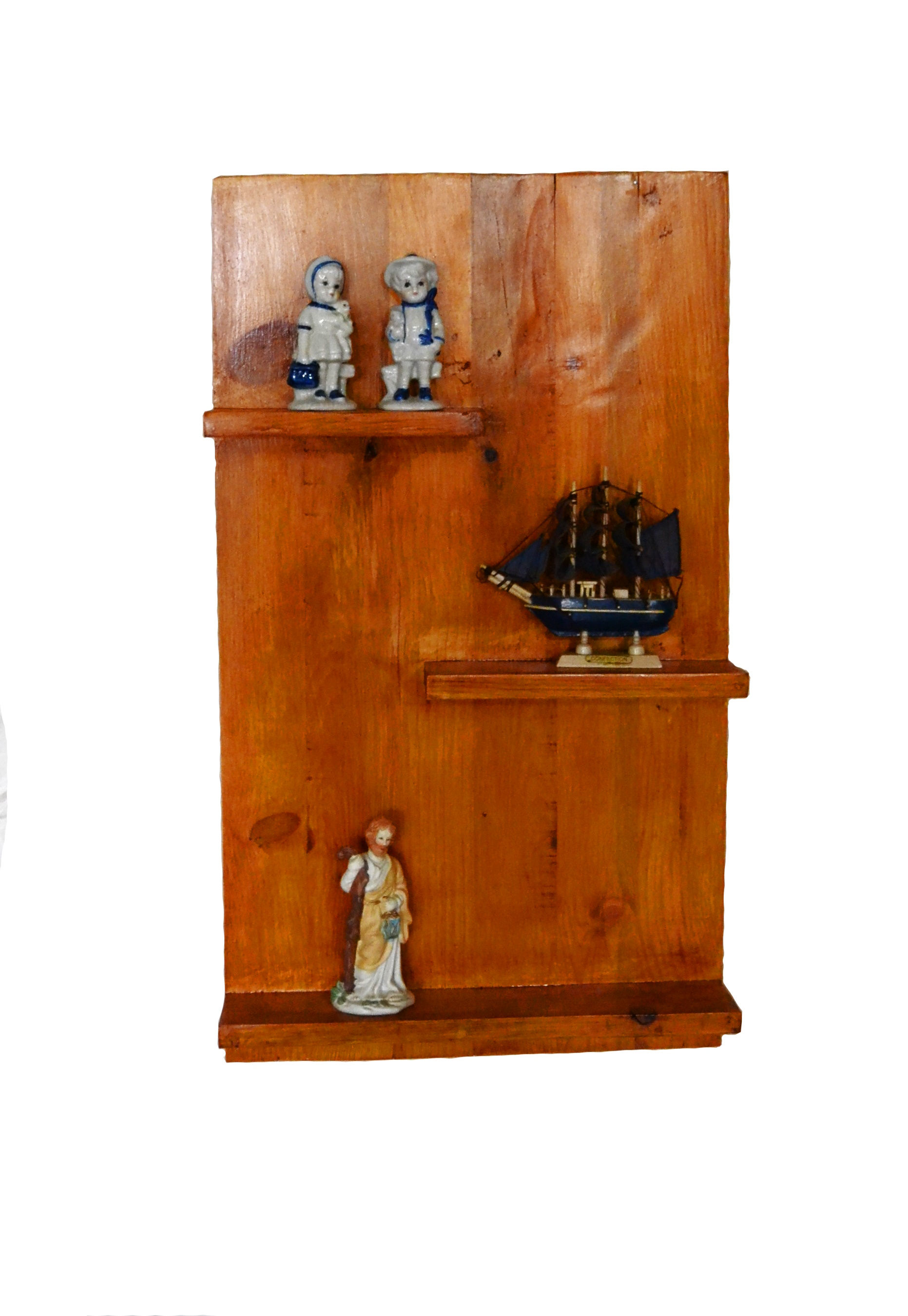 Dekoratif Ahşap Palet Duvar Rafı