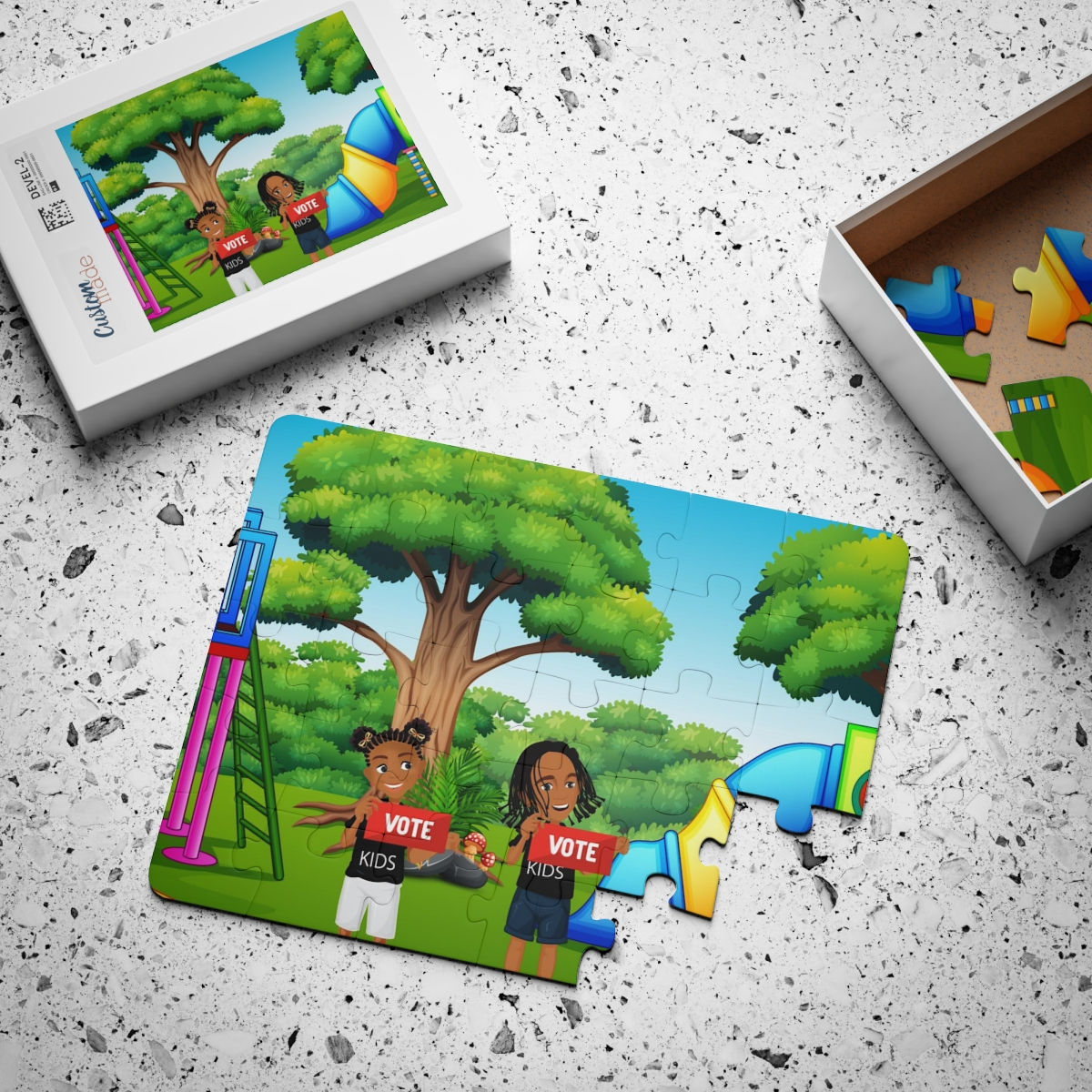 V Is For VOTE Kids' Puzzle, 30-Piece