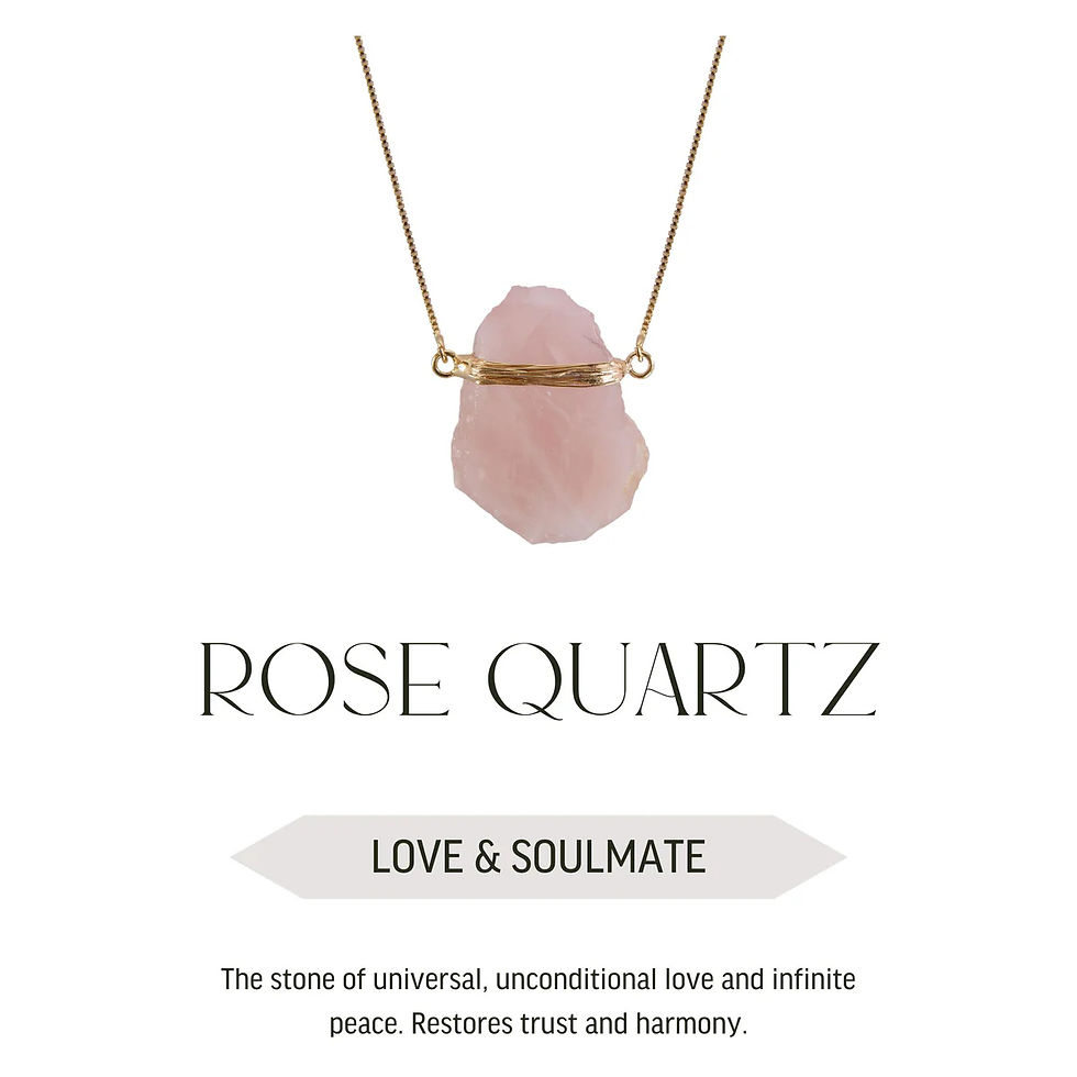 Rose Quartz Gold Necklace