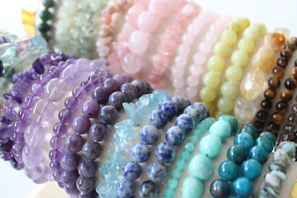 Beaded Crystal Bracelets in a rainbow of colours