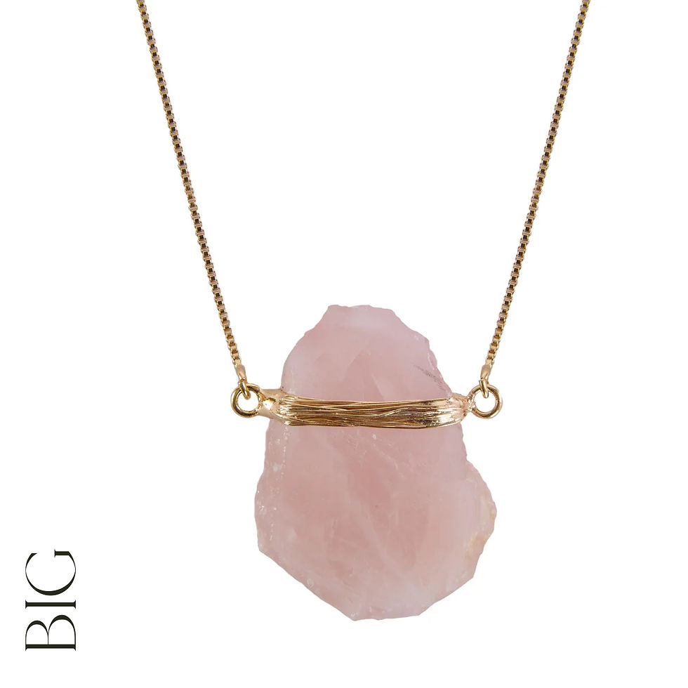 Rose Quartz Gold Necklace