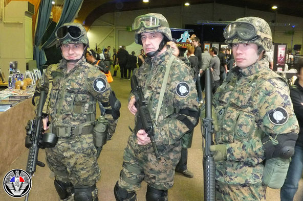 L'équipe du SG4F en tenue woodland digital
Salon Collexion, Mâcon 2013
