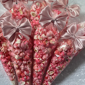Candy coated popcorn starts at $30 a dozen