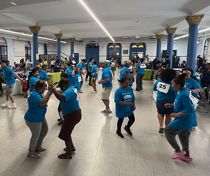 Group exercise class at Buena Salud Club.