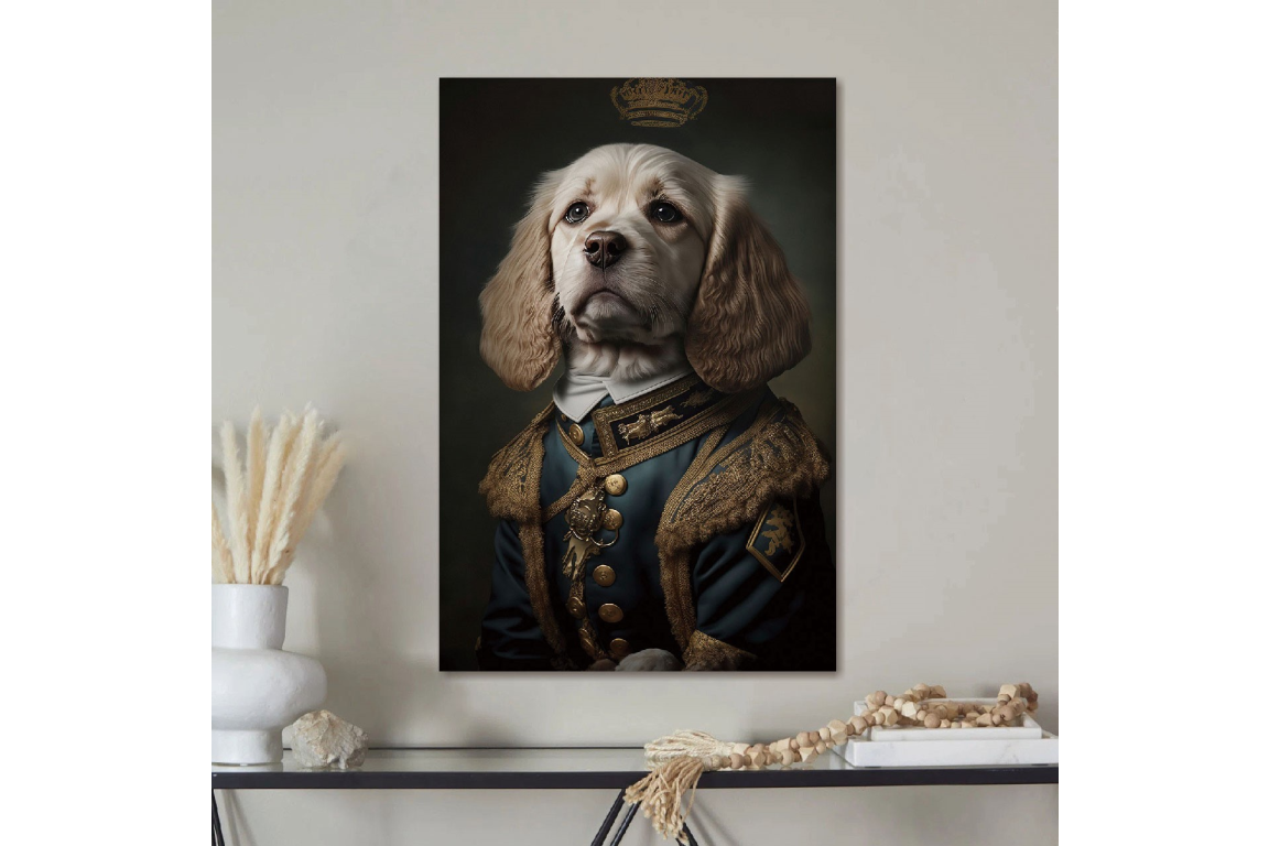 Royal Dog Tempered Glass Wall Art