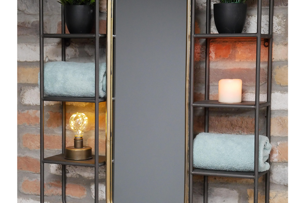Thumbnail: Industrial Style Mirrored Wall Units with shelves