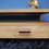 Thumbnail: Wooden Black Glass TV Cabinet with 2 Drawers