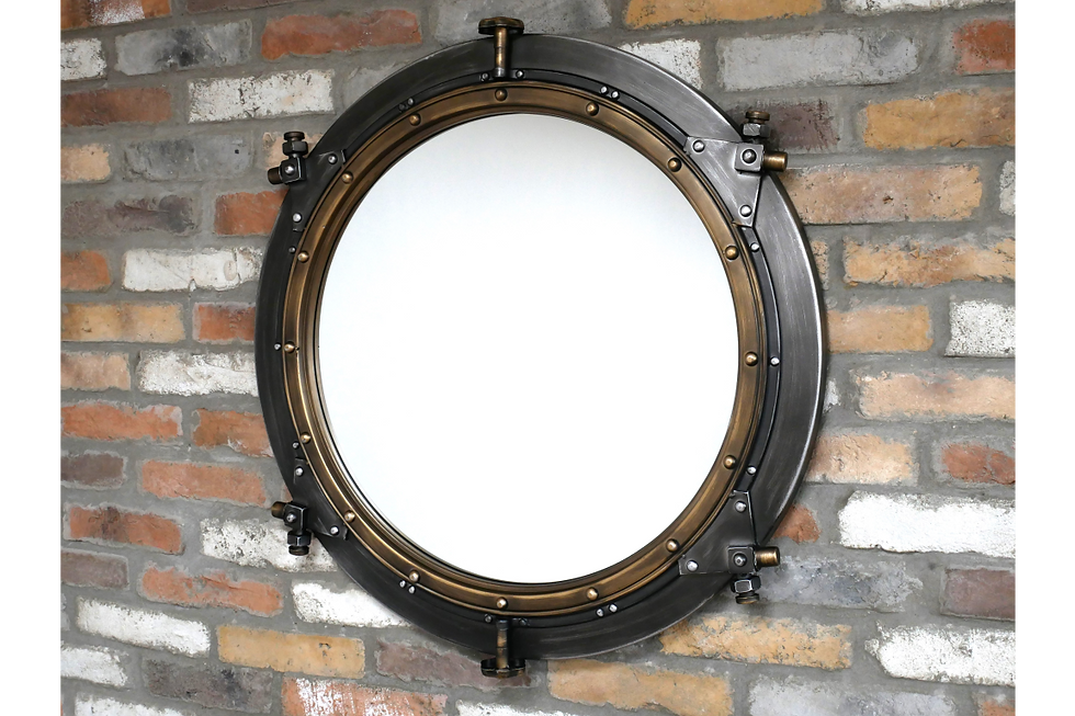 Thumbnail: Large Ship Themed Circular Mirror