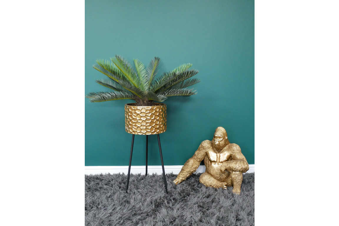 Golden Crackle Planter